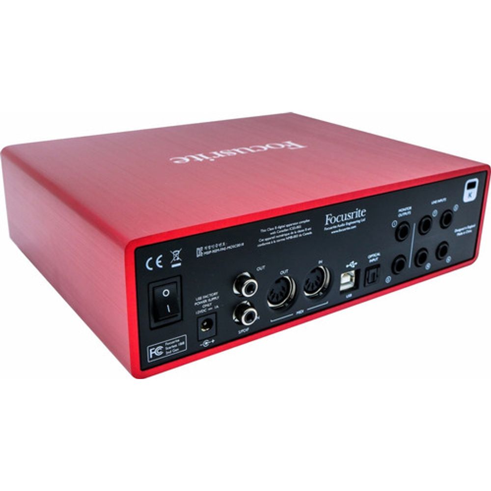 INTERFACE DE AUDIO USB 4 CANAIS SCARLETT 18I8 FOCUSRITE enterlight