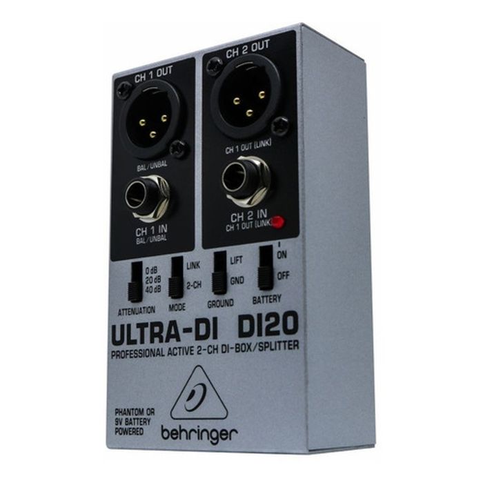 DIRECT BOX ATIVO 2 CANAIS DI20 BEHRINGER enterlight